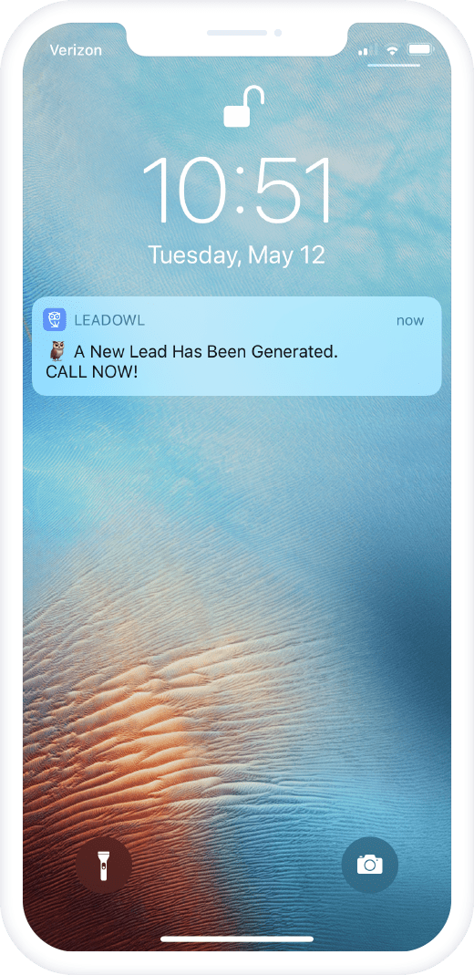 New lead alerts